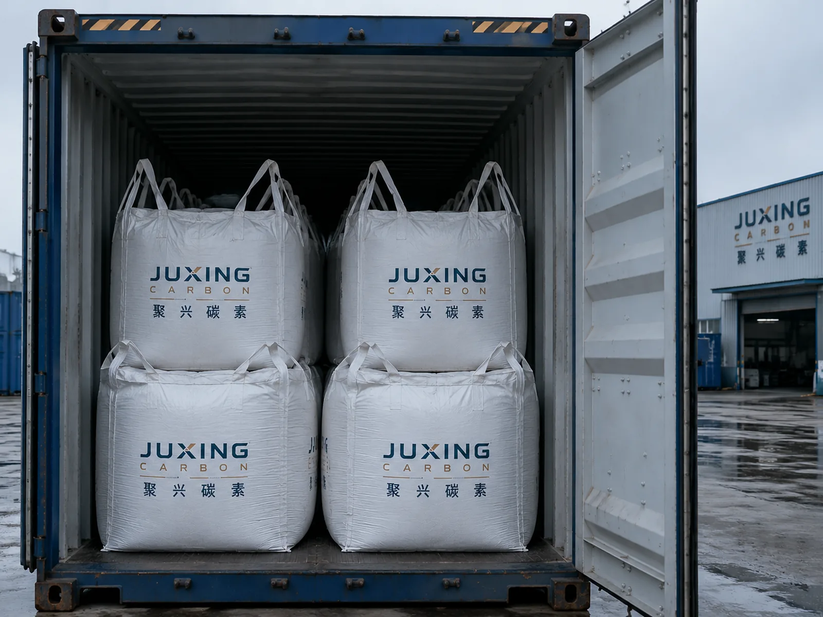 Carbon material packing and container loading